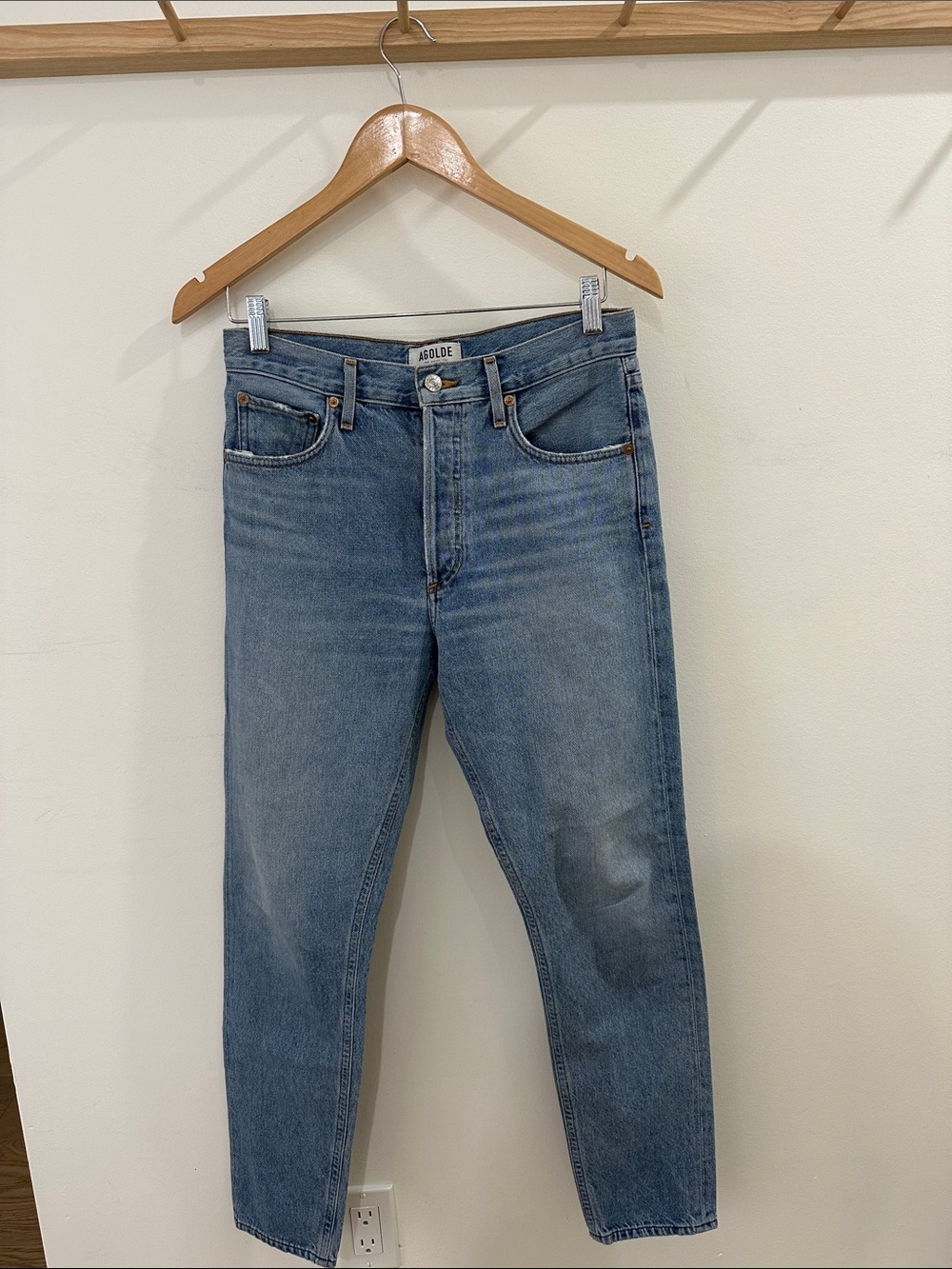 Agolde Light Blue Slim Straight Jeans
